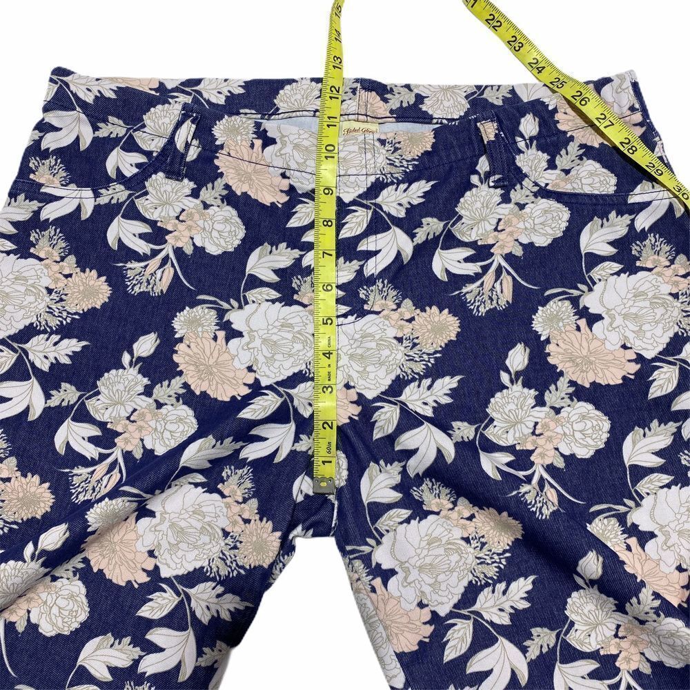 FADED Glory Floral Cropped Trousers 16-18 - Picture 4 of 11